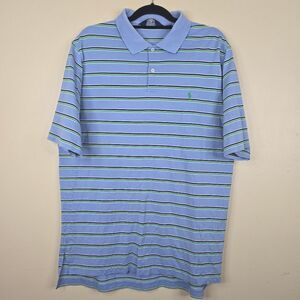 Polo golf pima cotton stripe polo size L